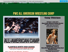 Tablet Screenshot of plainfieldwrestlingclub.com